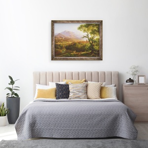 Tablou inramat - Prosper-Francois-Irenee Barrigues - Cava de Tirreni, 70 x 90 cm - Img 3