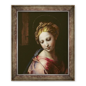 Tablou inramat - Raphael - Madonna detaliu din Familia Sfanta La Perla, 50 x 60 cm