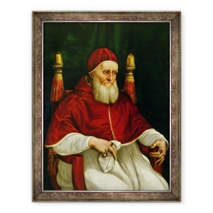Tablou inramat - Raphael - Portretul Papei Iulius al II-lea 1443-1513 c.1512, 70 x 90 cm