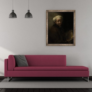 Tablou inramat - Rembrandt Harmensz van Rijn - Autoportret ca Apostolul Pavel, 50 x 60 cm - Img 2