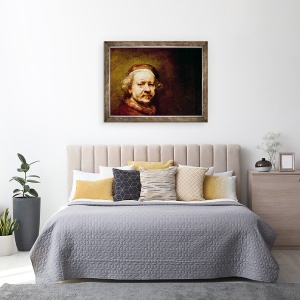 Tablou inramat - Rembrandt Harmensz van Rijn - Autoportret in varsta de 63 de ani, 70 x 90 cm - Img 3