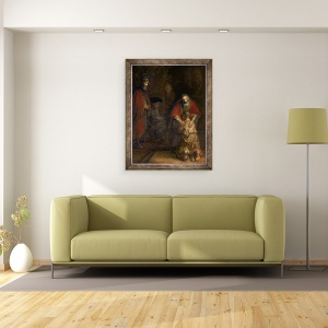 Tablou inramat - Rembrandt Harmensz van Rijn - intoarcerea Fiului Risipitor, 70 x 90 cm - Img 2
