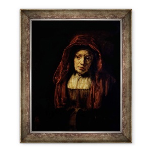 Tablou inramat - Rembrandt Harmensz van Rijn - Portret De O Femeie Vechi, 50 x 60 cm