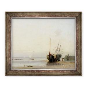 Tablou inramat - Richard Parkes Bonington - Pier Calais, 70 x 85 cm