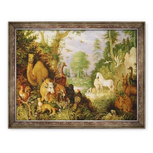 Tablou inramat - Roelandt Jacobsz. Savery - Orfeu Fermecand Animalele, 70 x 90 cm