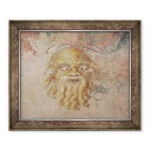 Tablou inramat - Roman Republican Period - Pictura in perete din exedra unei vile de la Boscoreale, 50 x 60 cm