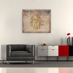 Tablou inramat - Roman Republican Period - Pictura in perete din exedra unei vile de la Boscoreale, 50 x 60 cm - Img 2