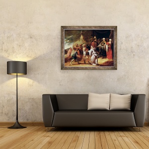 Tablou inramat - Rombout van Troyen - Samuel Uciderea Agag, 70 x 90 cm - Img 2