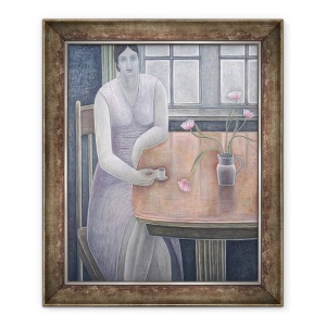 Tablou inramat - Ruth Addinall - Femeie cu Cupa Mica, 50 x 60 cm