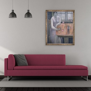 Tablou inramat - Ruth Addinall - Femeie cu Cupa Mica, 50 x 60 cm - Img 2