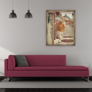 Tablou inramat - Sandro Botticelli - Buna Vestire, detaliu al ingerului, 70 x 85 cm - Img 2