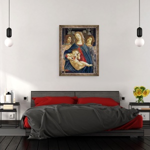 Tablou inramat - Sandro Botticelli - Fecioara din Rodie, 60 x 80 cm - Img 3