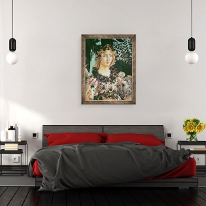 Tablou inramat - Sandro Botticelli - Primavera, detaliu al Flora ca Ora Primaverii, 60 x 80 cm - Img 3