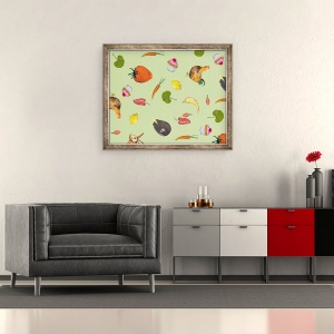 Tablou inramat - Sarah Thompson-Engels - Animale si legume, 50 x 60 cm - Img 2