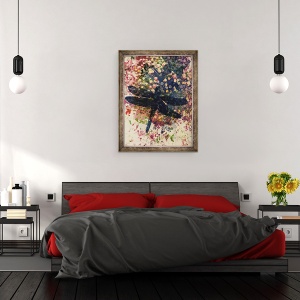 Tablou inramat - Sarah Thompson-Engels - Libelula, 70 x 90 cm - Img 3