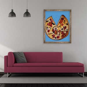 Tablou inramat - Sarah Thompson-Engels - Pizza,2017, 50 x 60 cm - Img 2