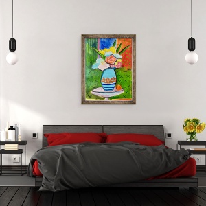 Tablou inramat - Sarah Thompson-Engels - Vaza de flori, 60 x 80 cm - Img 3