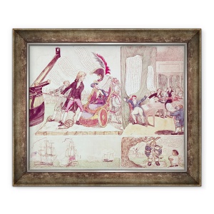 Tablou inramat - Scoal Americana - Un filozof vechi de predare fiul sau nebun proiecte economice, 70 x 85 cm