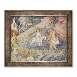 Tablou inramat - Scoala Boema - Luna aprilie, detalii de arat, 50 x 60 cm