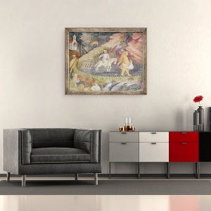 Tablou inramat - Scoala Boema - Luna aprilie, detalii de arat, 50 x 60 cm - Img 2