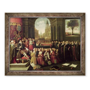 Tablou inramat - Scoala flamanda - Tirania Ducelui de Alba, 60 x 80 cm