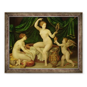Tablou inramat - Scoala Fontainebleau - Venus la toaleta ei, 70 x 90 cm