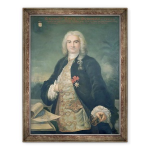 Tablou inramat - Scoala franceza - Bertrand-François Mahe de la Bourdonnais 1699-1753, 60 x 80 cm