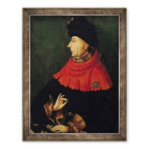 Tablou inramat - Scoala franceza - Ioan cel Neinfricat 1371-1419 Duce de Burgundia, 70 x 90 cm