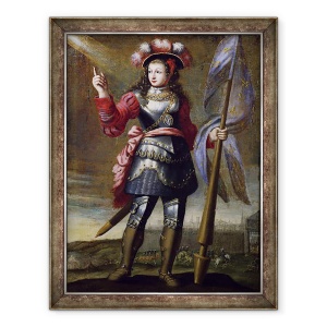 Tablou inramat - Scoala franceza - Ioana dArc 1412-31 inainte de Orleans, 70 x 90 cm