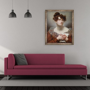 Tablou inramat - Scoala Franceza - Mademoiselle Mars 1779-1847, 50 x 60 cm - Img 2
