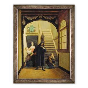 Tablou inramat - Scoala franceza - Portretul lui Blaise Pascal 1623-62, 60 x 80 cm