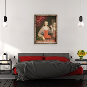 Tablou inramat - Scoala franceza - Portretul unei femei II, 60 x 80 cm - Img 3