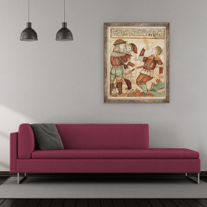 Tablou inramat - Scoala Islandeza - Ny Kgl Saml 1867.4, 50 x 60 cm - Img 2
