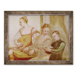 Tablou inramat - Scoala Italiana - Concertul fresca, 60 x 80 cm