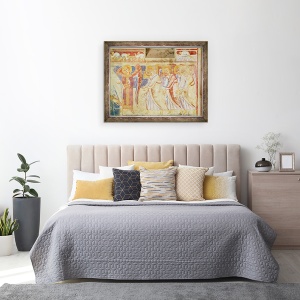 Tablou inramat - Scoala Italiana - Detaliu al Judecatii de Apoi, 70 x 90 cm - Img 3