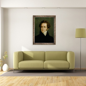 Tablou inramat - Scoala Italiana - Portret De Vincenzo Bellini, 70 x 90 cm - Img 2