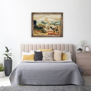 Tablou inramat - Scoala olandeza - Sosirea in Betleem, 60 x 80 cm - Img 3