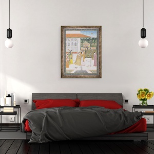 Tablou inramat - Scoala Pahari - Un cuplu mers pe jos, 60 x 80 cm - Img 3