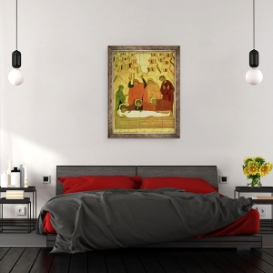 Tablou inramat - Scoala Rusa - inmormantarea, 60 x 80 cm - Img 3