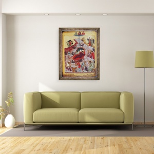 Tablou inramat - Scoala Rusa - Nasterea Domnului, icoana rusa, 70 x 90 cm - Img 2