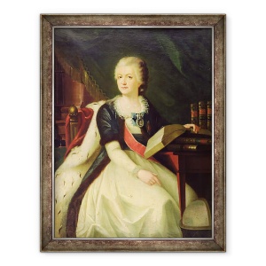 Tablou inramat - Scoala Rusa - Portretul Printesei Ekaterina R. Vorontsova-Dashkova, 60 x 80 cm