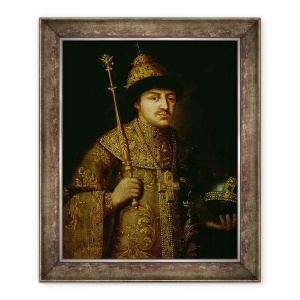 Tablou inramat - Scoala Rusa - Portretul tarului Fiodor III Alexeevici 1661-1682, 70 x 85 cm