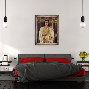 Tablou inramat - Simeon Solomon - Un sfant al Bisericii de Est numit anterior un acolit grec, 60 x 80 cm - Img 3