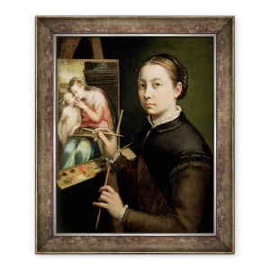 Tablou inramat - Sofonisba Anguissola - Autoportret la sevalet, 70 x 85 cm
