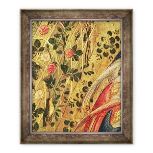 Tablou inramat - Stefano di Giovanni da Verona - Madonna cu un trandafir Bush ulei pe panza, 50 x 60 cm