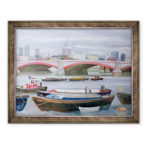 Tablou inramat - Terry Scales - Ocupat Scene la Blackfriars, 60 x 80 cm