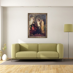 Tablou inramat - Theodore Chasseriau - Toaleta in Seraglio, 70 x 90 cm - Img 2