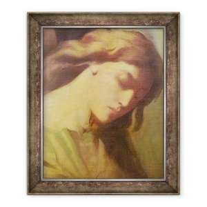 Tablou inramat - Theodore Chasseriau - Un inger, studiu pentru Muntele Maslinilor, 50 x 60 cm
