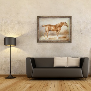 Tablou inramat - Theodore Gericault - Cal intr-un grajd, 70 x 90 cm - Img 2