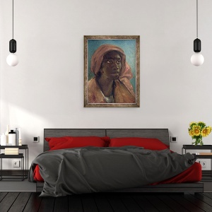 Tablou inramat - Theodore Gericault - O Tanara Negro Femeie, 60 x 80 cm - Img 3